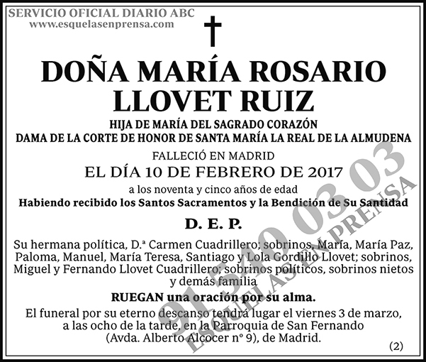 María Rosario Llovet Ruiz